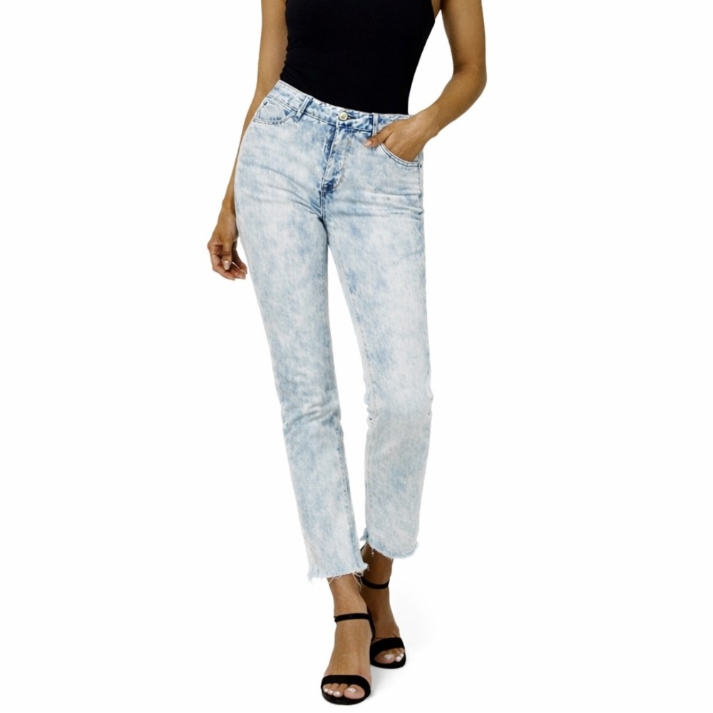 Frame Denim Le High Straight Leg Jeans Raw Hem Size 29